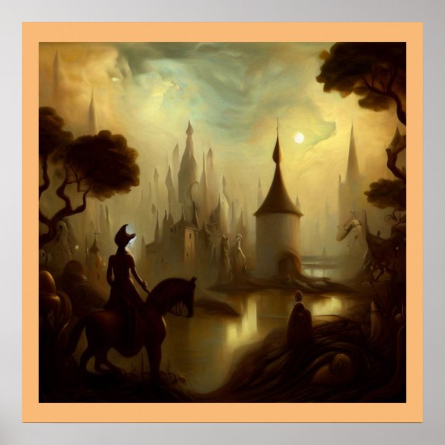 Affiche Peinture d'Imaginaire 8 - Cheval Rider (Devant)