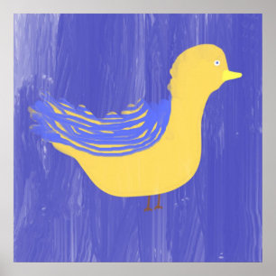 Affiche peinture d'oiseaux