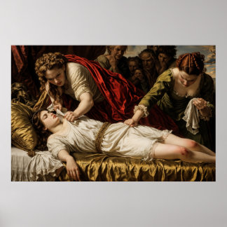 Affiche Peinture dramatique baroque Scène de jalousie clas