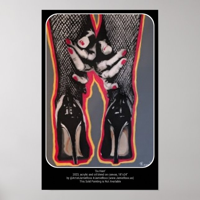 Affiche Peinture "Du Hast" sur un (Devant)