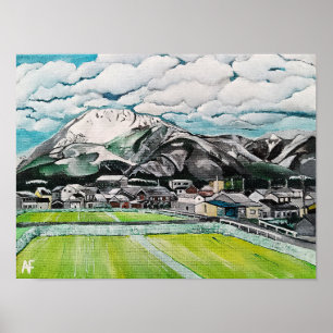 Affiche Peinture du Mont Fuji par Alfred Fox