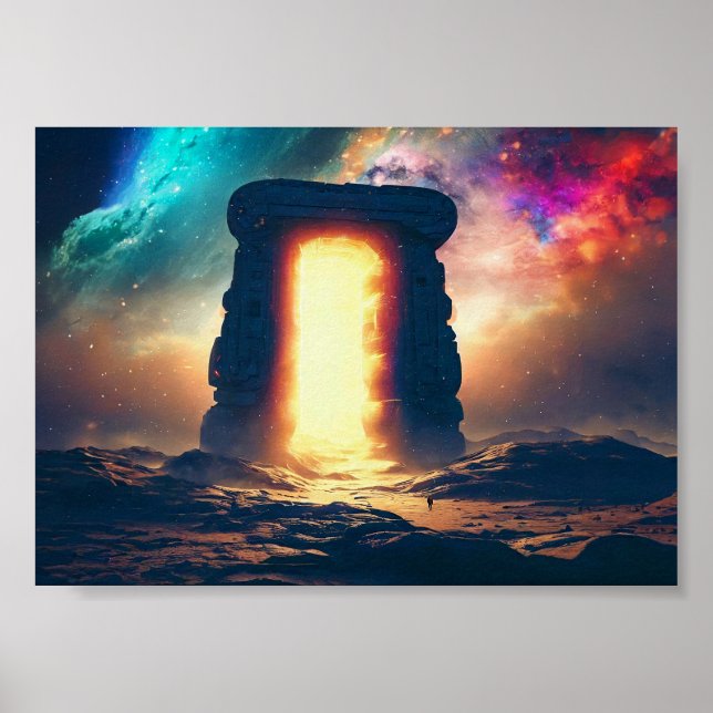 Affiche Peinture d'un portail dans l'espace (Devant)