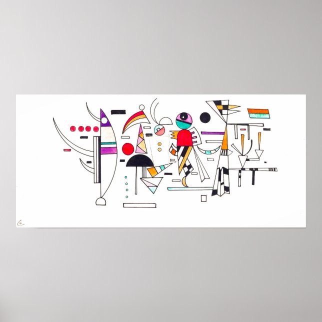 Affiche Peinture "Easy Together" par Kandinsky (Devant)