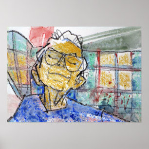 Affiche Peinture « Elle Repose Ses Yeux » / Artiste Larry 