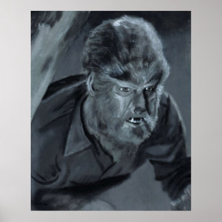 Affiche Peinture en acrylique Wolfman