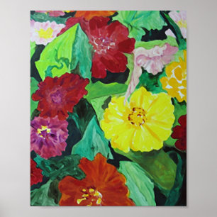 Affiche Peinture Fairy Garden Art Flower