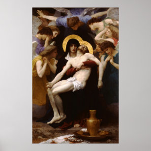 Affiche Peinture française classique de Bouguereau : Pieta