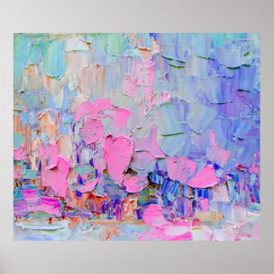 Affiche Peinture gaufrée expressive sur toile, créée à l'a