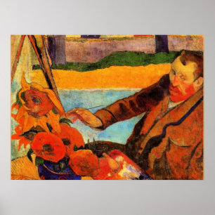 Affiche Peinture Gauguin, Van Gogh Peinture Tournesols,
