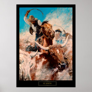 Affiche Peinture historique "Cutting Out" de NC Wyeth