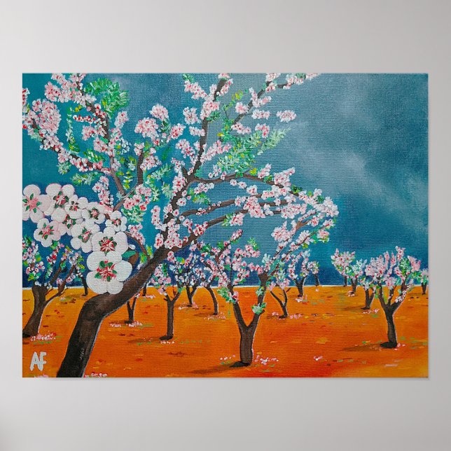 Affiche Peinture Huerto de Almendros par Alfred Fox (Devant)