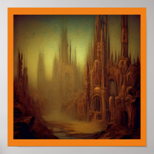 Affiche Peinture Imaginaire 9 - Ville abandonnée