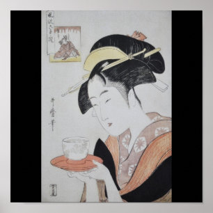 Affiche Peinture japonaise ancienne vers 1796