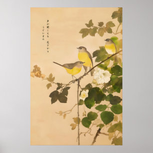 Affiche Peinture japonaise traditionnelle - Art de l'oisea