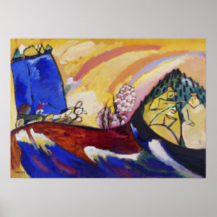 Affiche Peinture Kandinsky avec Troïka Abstraite Peinture