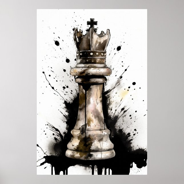 Affiche Peinture King Chess Piece (Devant)