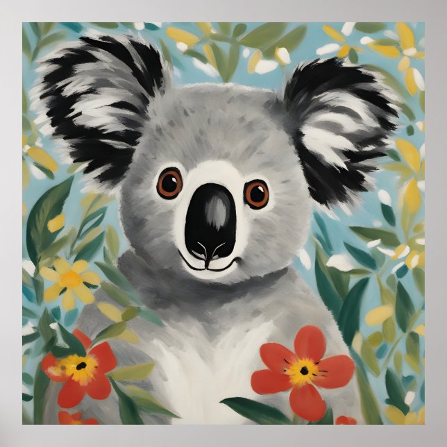 Affiche Peinture Koala (Devant)
