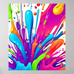 Affiche Peinture Liquide colorée