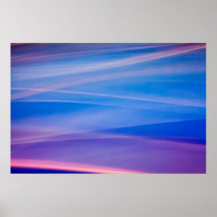 Affiche Peinture lumineuse de traînées de couleurs abstrai