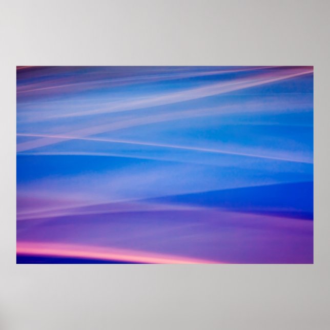 Affiche Peinture lumineuse de traînées de couleurs abstrai (Devant)