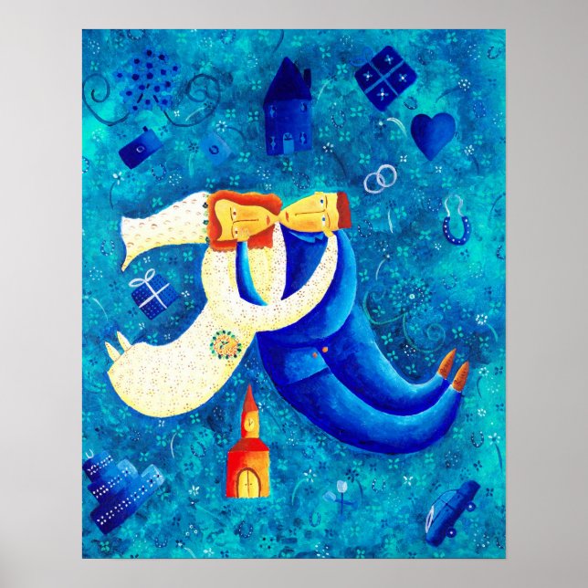 Affiche Peinture Mariage Art contemporain Imprimer (Devant)