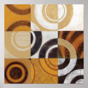 Affiche Peinture moderne avec les motifs circulaires