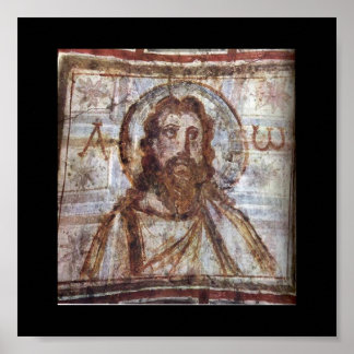 Affiche Peinture murale de la catacombe de Commodilla.