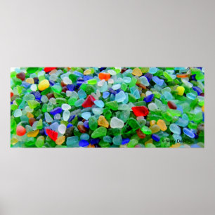 Affiche Peinture murale en verre de mer