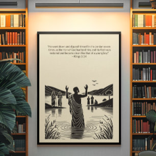 Affiche Peinture murale minimaliste - Verset biblique Impr