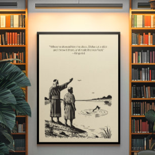 Affiche Peinture murale minimaliste - Verset biblique Impr
