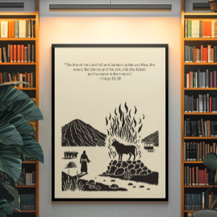 Affiche Peinture murale minimaliste - Verset biblique Impr