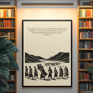 Affiche Peinture murale minimaliste - Verset biblique Impr