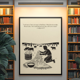 Affiche Peinture murale minimaliste - Verset biblique Impr