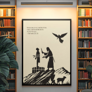 Affiche Peinture murale minimaliste - Verset biblique Impr