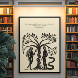 Affiche Peinture murale minimaliste - Verset biblique Impr