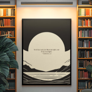 Affiche Peinture murale minimaliste - Verset biblique Impr