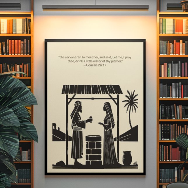 Affiche Peinture murale minimaliste - Verset biblique Impr (Créateur téléchargé)