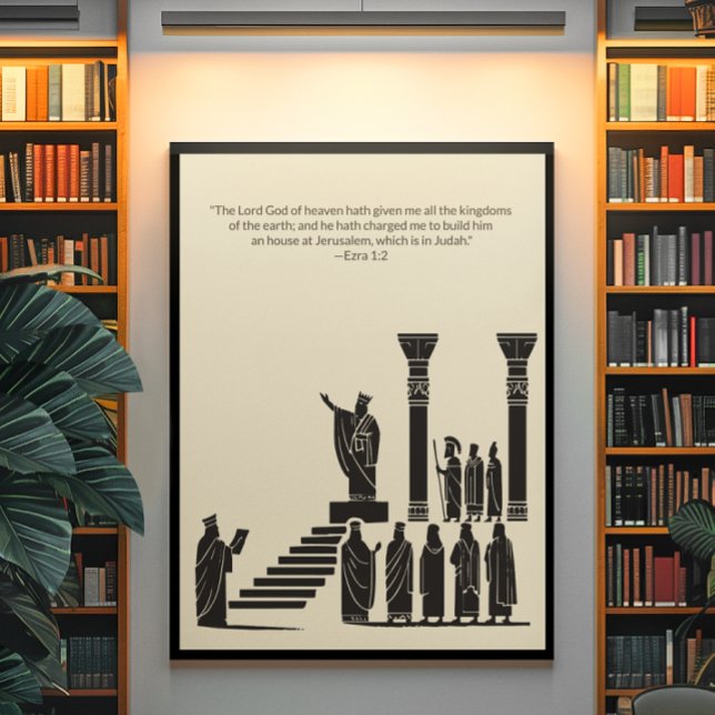 Affiche Peinture murale minimaliste - Verset biblique Impr (Créateur téléchargé)