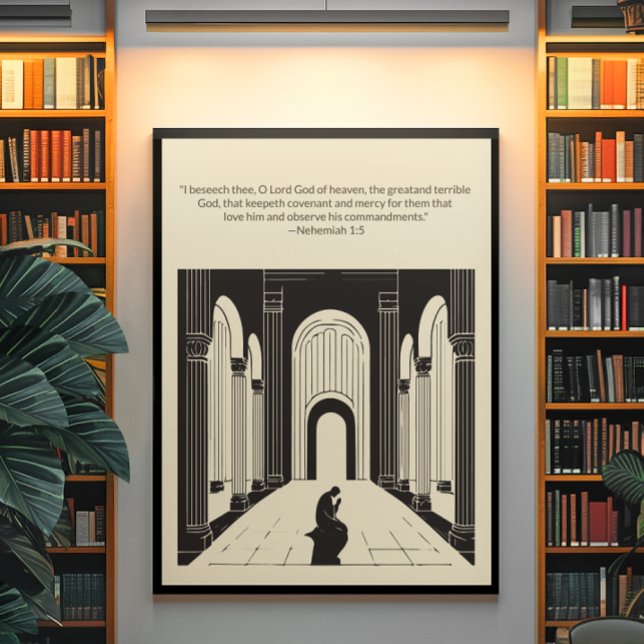 Affiche Peinture murale minimaliste - Verset biblique Impr (Créateur téléchargé)