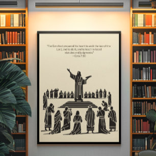 Affiche Peinture murale minimaliste - Verset biblique Impr