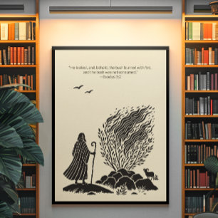 Affiche Peinture murale minimaliste - Verset biblique Impr