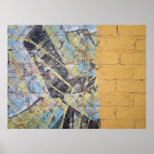 Affiche Peinture murale multicolore