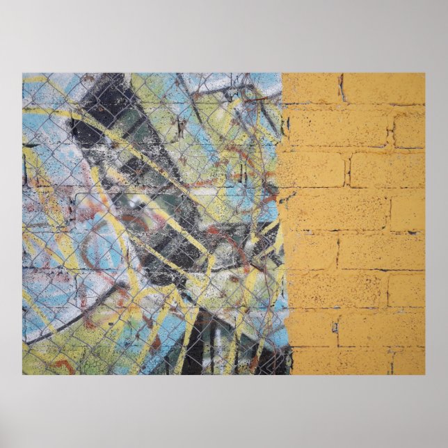 Affiche Peinture murale multicolore (Devant)
