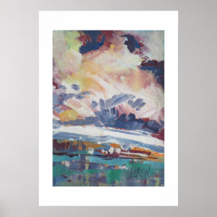 Affiche Peinture Nuages en Formation / Artiste Larry Lerew