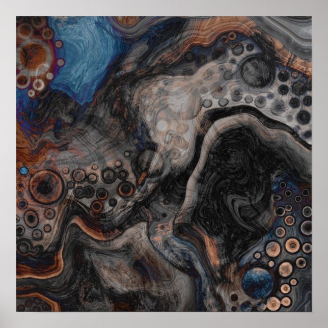 Affiche Peinture numérique noire et Brown pour la peinture (Devant)