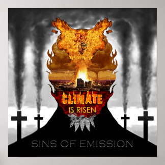 Affiche Peinture numérique sur le changement climatique.