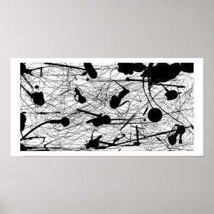 Affiche Peinture originale en tache noire