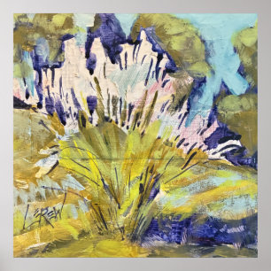 Affiche Peinture Panaches d'herbe sauvage / Artiste Larry
