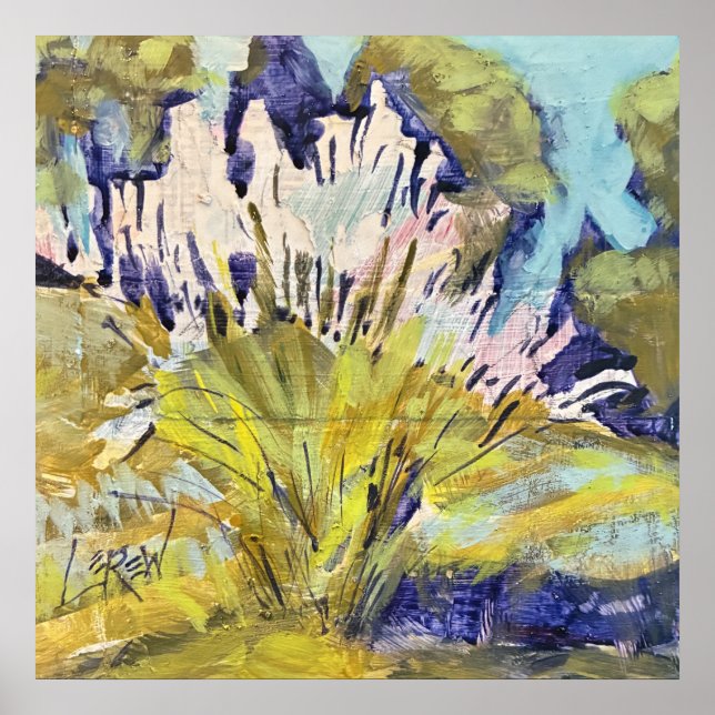 Affiche Peinture Panaches d'herbe sauvage / Artiste Larry  (Devant)