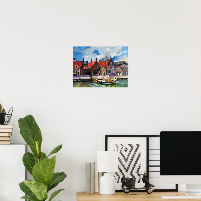Affiche Peinture Pays-Bas  (Bureau à domicile)